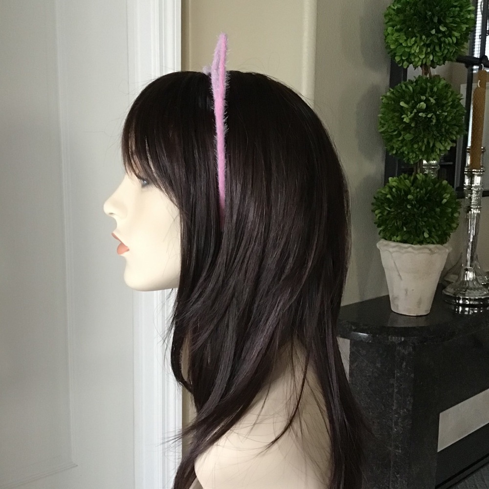 NEW Pink Fuzzy Cat Ears Head Band Hair Cosplay Costume Kitten OSFM Halloween - Picture 6 of 13
